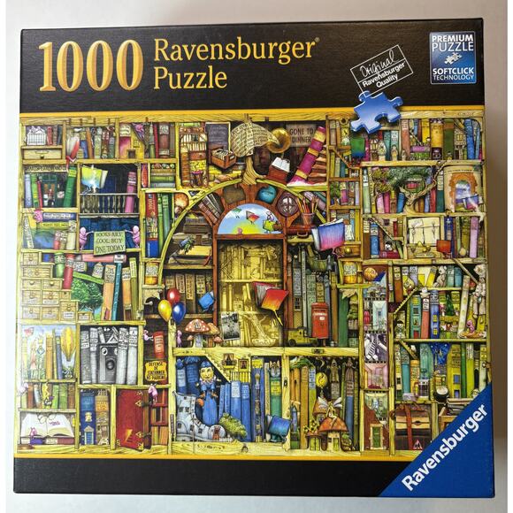 Ravensburger Bizarre Bookshop 2 Puzzle (1000 Pieces) with Softclick Precision vn - Picture 1 of 3